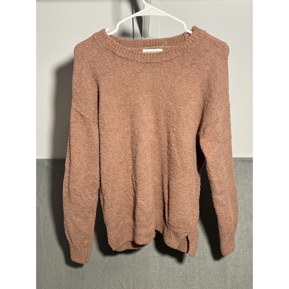 Cupcakes and Cashmere Women's Dusty Rose Fuzzy Knit Pullover‎ Sweater Size S